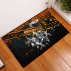 Step Into Horror Domain Giants Football Rubber Doormat Halloween Horror Movie Characters - Aussie Hoodie