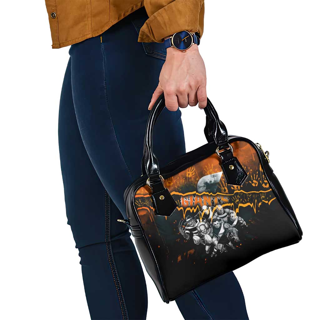 Step Into Horror Domain Giants Football Shoulder Handbag Halloween Horror Movie Characters - Aussie Hoodie