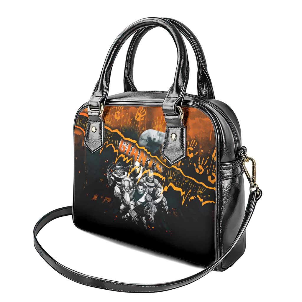 Step Into Horror Domain Giants Football Shoulder Handbag Halloween Horror Movie Characters - Aussie Hoodie