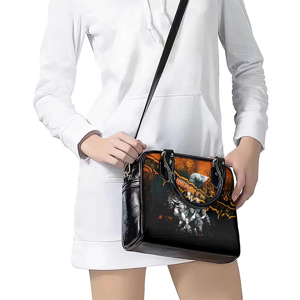 Step Into Horror Domain Giants Football Shoulder Handbag Halloween Horror Movie Characters - Aussie Hoodie