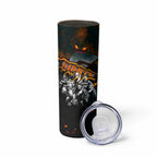 Step Into Horror Domain Giants Football Skinny Tumbler Halloween Horror Movie Characters - Aussie Hoodie