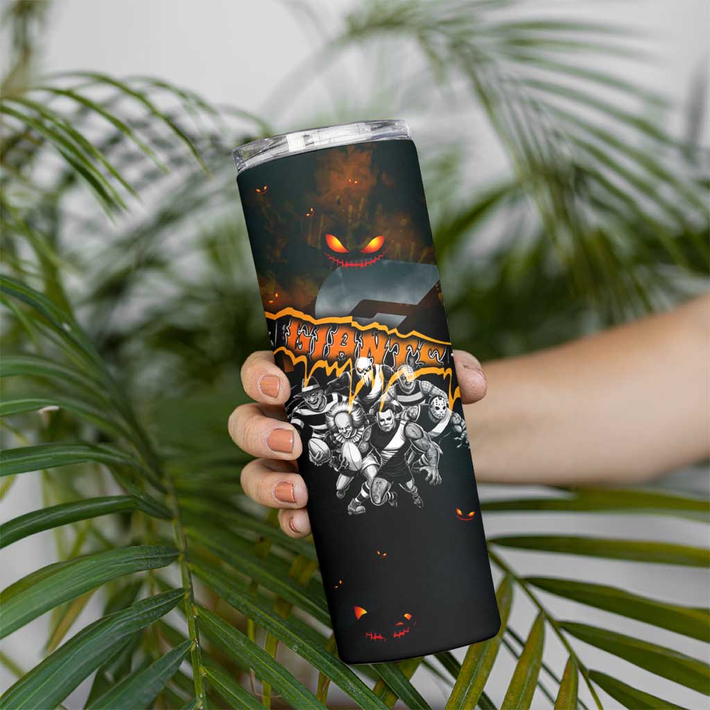 Step Into Horror Domain Giants Football Skinny Tumbler Halloween Horror Movie Characters - Aussie Hoodie