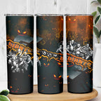 Step Into Horror Domain Giants Football Skinny Tumbler Halloween Horror Movie Characters - Aussie Hoodie
