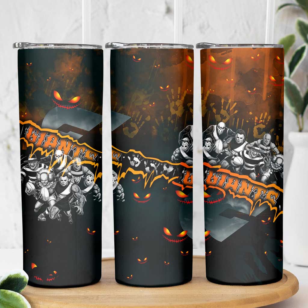 Step Into Horror Domain Giants Football Skinny Tumbler Halloween Horror Movie Characters - Aussie Hoodie