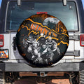 Step Into Horror Domain Giants Football Spare Tire Cover Halloween Horror Movie Characters - Aussie Hoodie