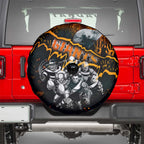 Step Into Horror Domain Giants Football Spare Tire Cover Halloween Horror Movie Characters - Aussie Hoodie