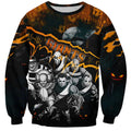 Step Into Horror Domain Giants Football Sweatshirt Halloween Horror Movie Characters - Aussie Hoodie