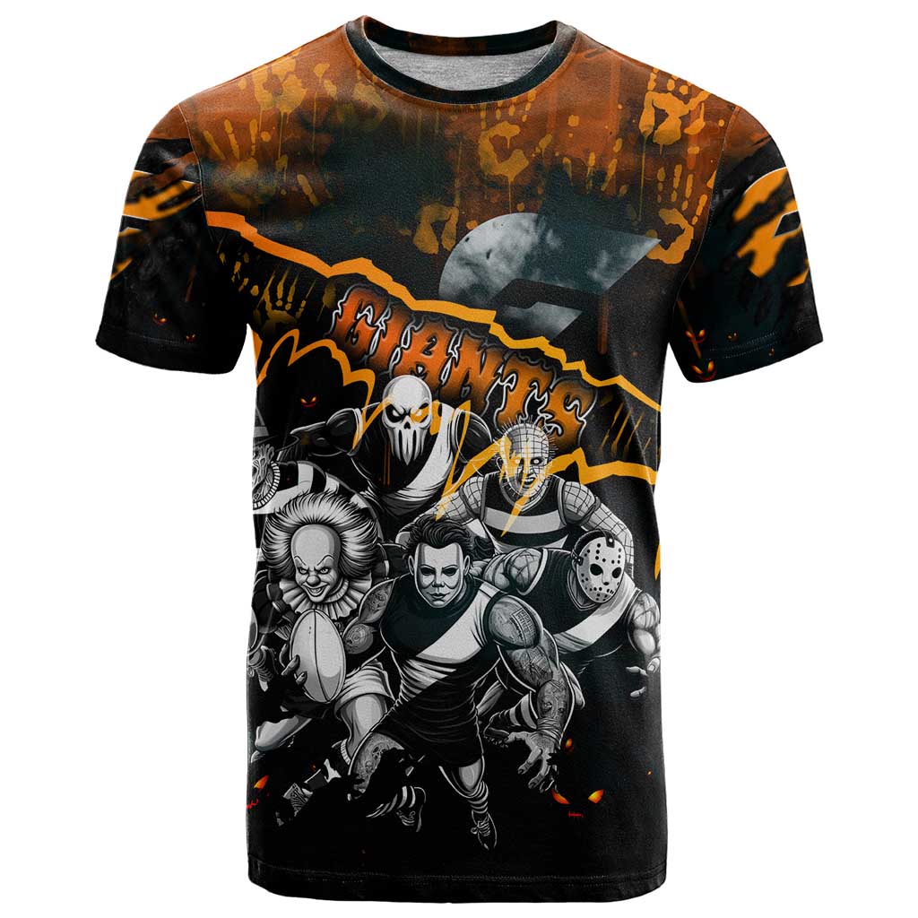 Step Into Horror Domain Giants Football T Shirt Halloween Horror Movie Characters - Aussie Hoodie
