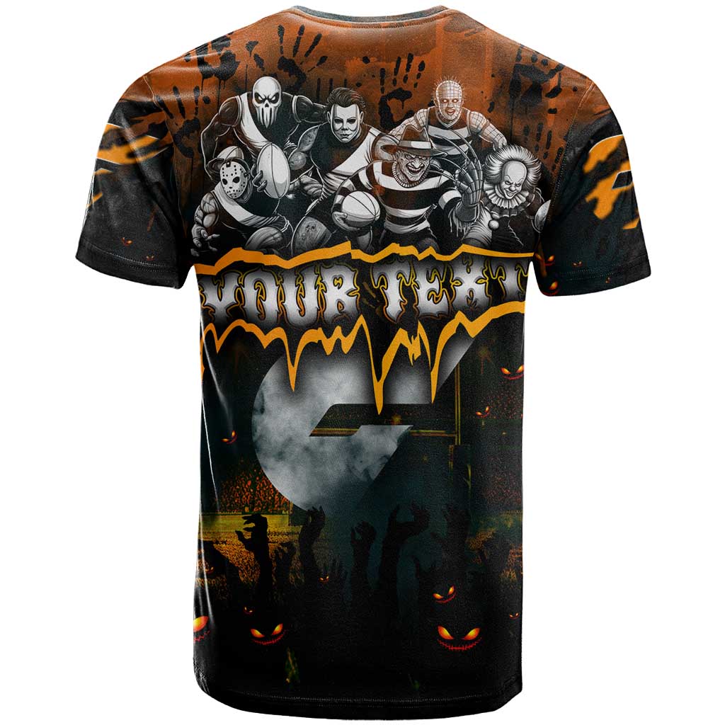 Step Into Horror Domain Giants Football T Shirt Halloween Horror Movie Characters - Aussie Hoodie