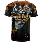 Step Into Horror Domain Giants Football T Shirt Halloween Horror Movie Characters - Aussie Hoodie