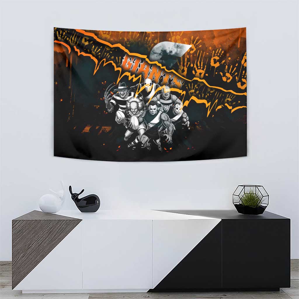 Step Into Horror Domain Giants Football Tapestry Halloween Horror Movie Characters - Aussie Hoodie