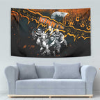 Step Into Horror Domain Giants Football Tapestry Halloween Horror Movie Characters - Aussie Hoodie