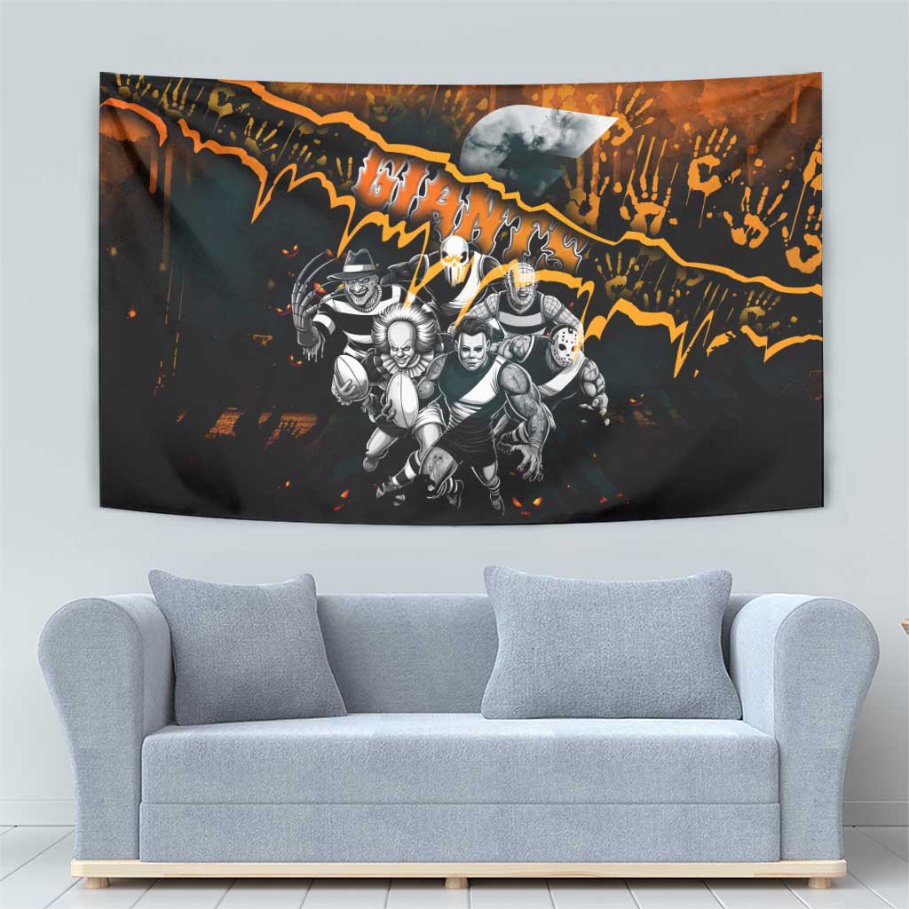 Step Into Horror Domain Giants Football Tapestry Halloween Horror Movie Characters - Aussie Hoodie