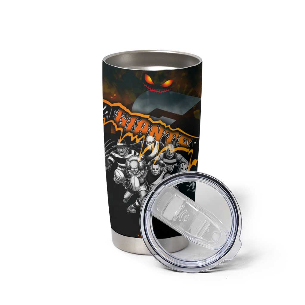 Step Into Horror Domain Giants Football Tumbler Cup Halloween Horror Movie Characters - Aussie Hoodie