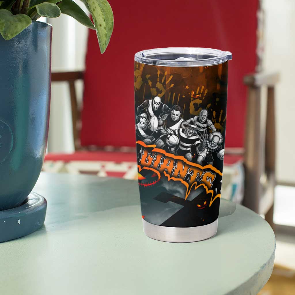 Step Into Horror Domain Giants Football Tumbler Cup Halloween Horror Movie Characters - Aussie Hoodie