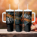 Step Into Horror Domain Giants Football Tumbler With Handle Halloween Horror Movie Characters - Aussie Hoodie