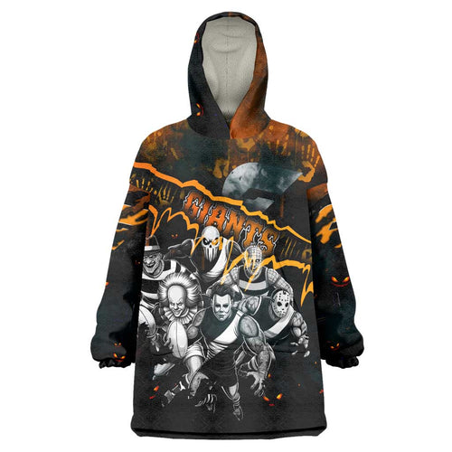 Step Into Horror Domain Giants Football Wearable Blanket Hoodie Halloween Horror Movie Characters - Aussie Hoodie