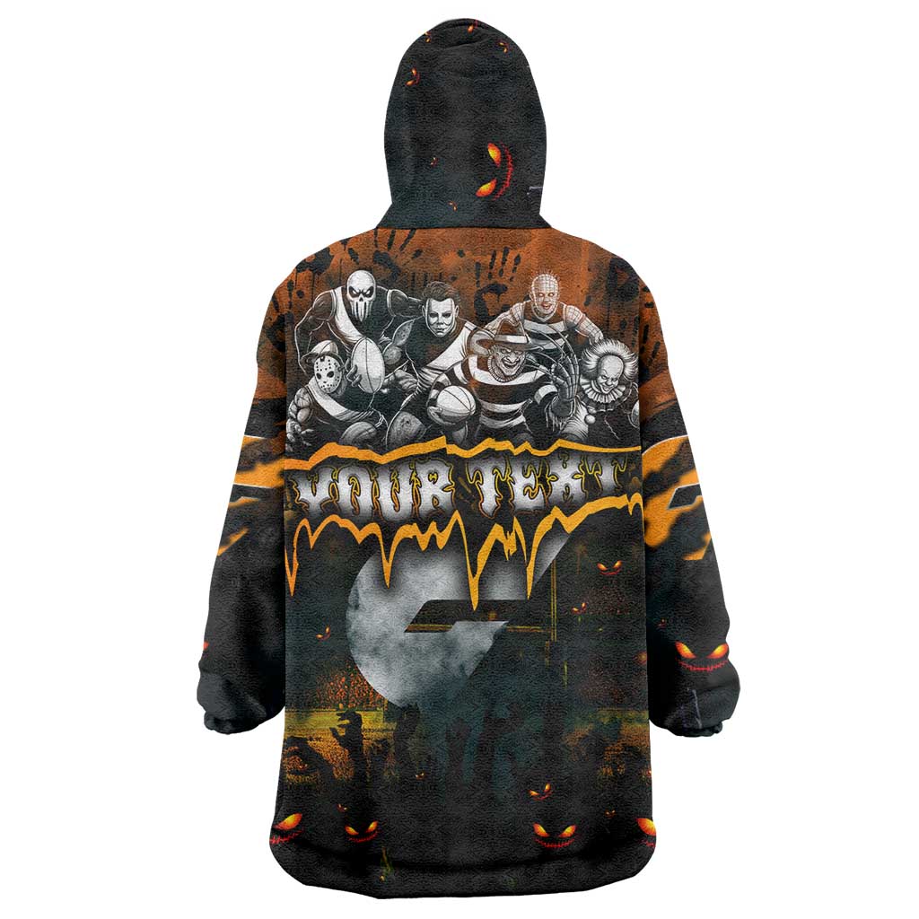 Step Into Horror Domain Giants Football Wearable Blanket Hoodie Halloween Horror Movie Characters - Aussie Hoodie