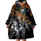 Step Into Horror Domain Giants Football Wearable Blanket Hoodie Halloween Horror Movie Characters - Aussie Hoodie
