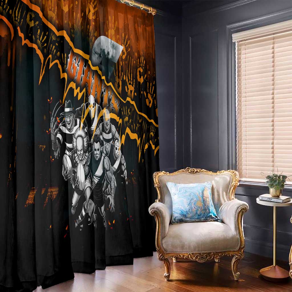 Step Into Horror Domain Giants Football Window Curtain Halloween Horror Movie Characters - Aussie Hoodie