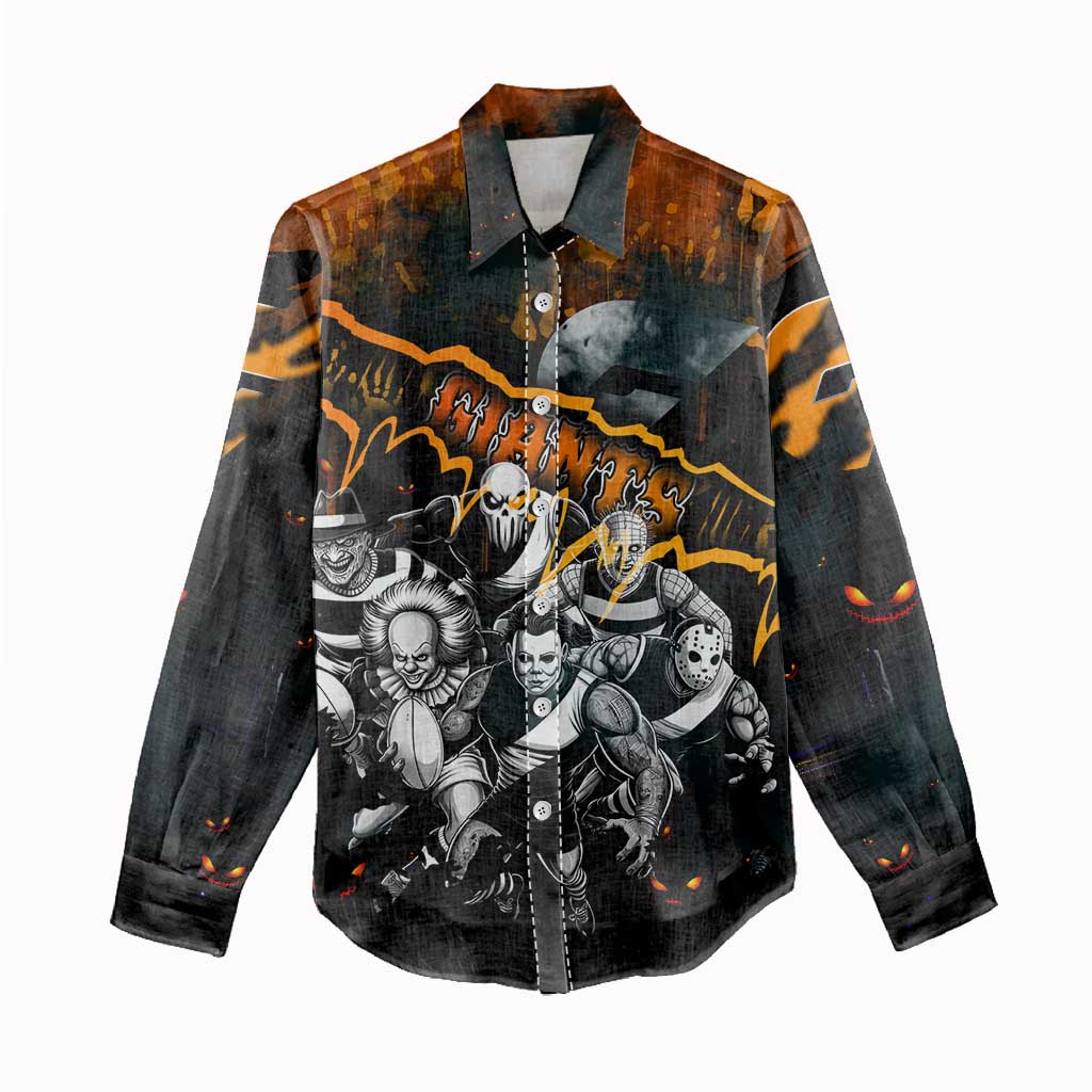 Step Into Horror Domain Giants Football Women Casual Shirt Halloween Horror Movie Characters - Aussie Hoodie