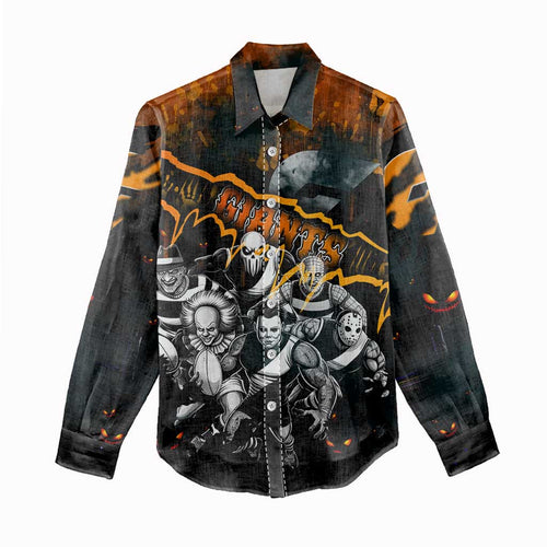 Step Into Horror Domain Giants Football Women Casual Shirt Halloween Horror Movie Characters - Aussie Hoodie
