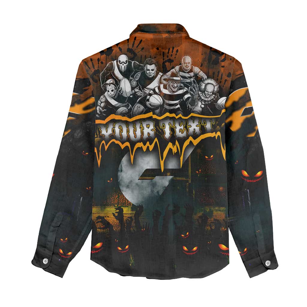 Step Into Horror Domain Giants Football Women Casual Shirt Halloween Horror Movie Characters - Aussie Hoodie