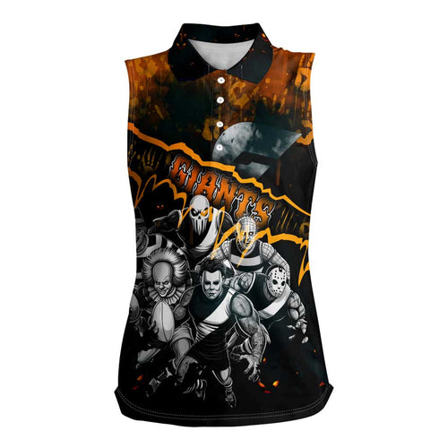 Step Into Horror Domain Giants Football Women Sleeveless Polo Shirt Halloween Horror Movie Characters - Aussie Hoodie