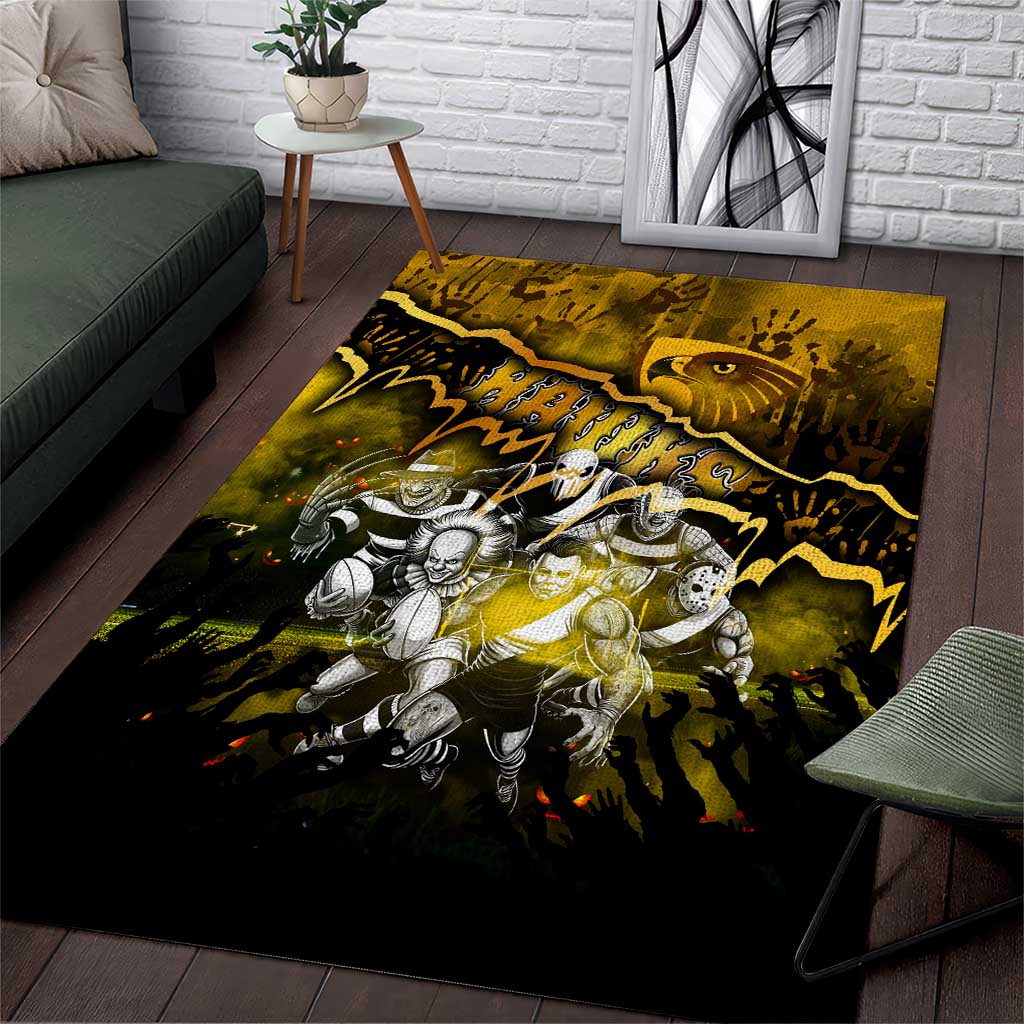 Step Into Horror Domain Hawks Football Area Rug Halloween Horror Movie Characters - Aussie Hoodie