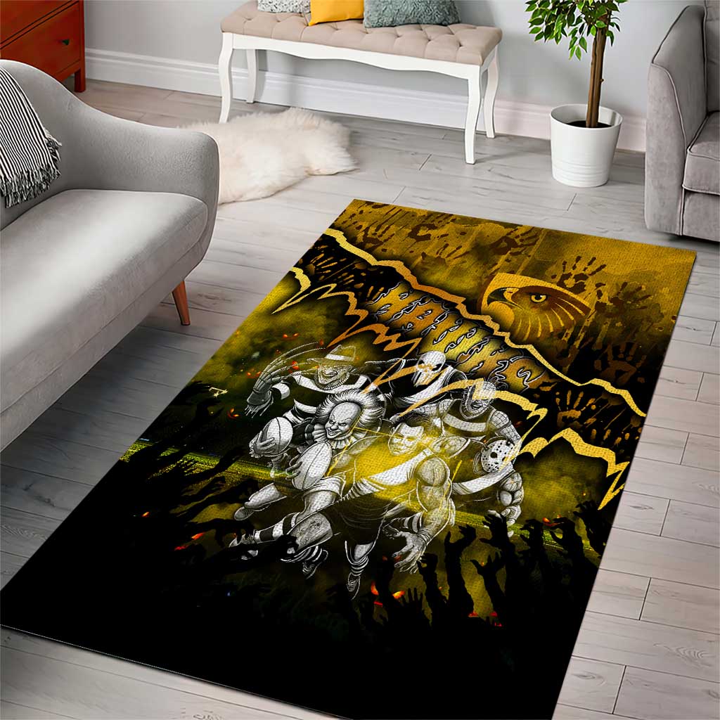Step Into Horror Domain Hawks Football Area Rug Halloween Horror Movie Characters - Aussie Hoodie