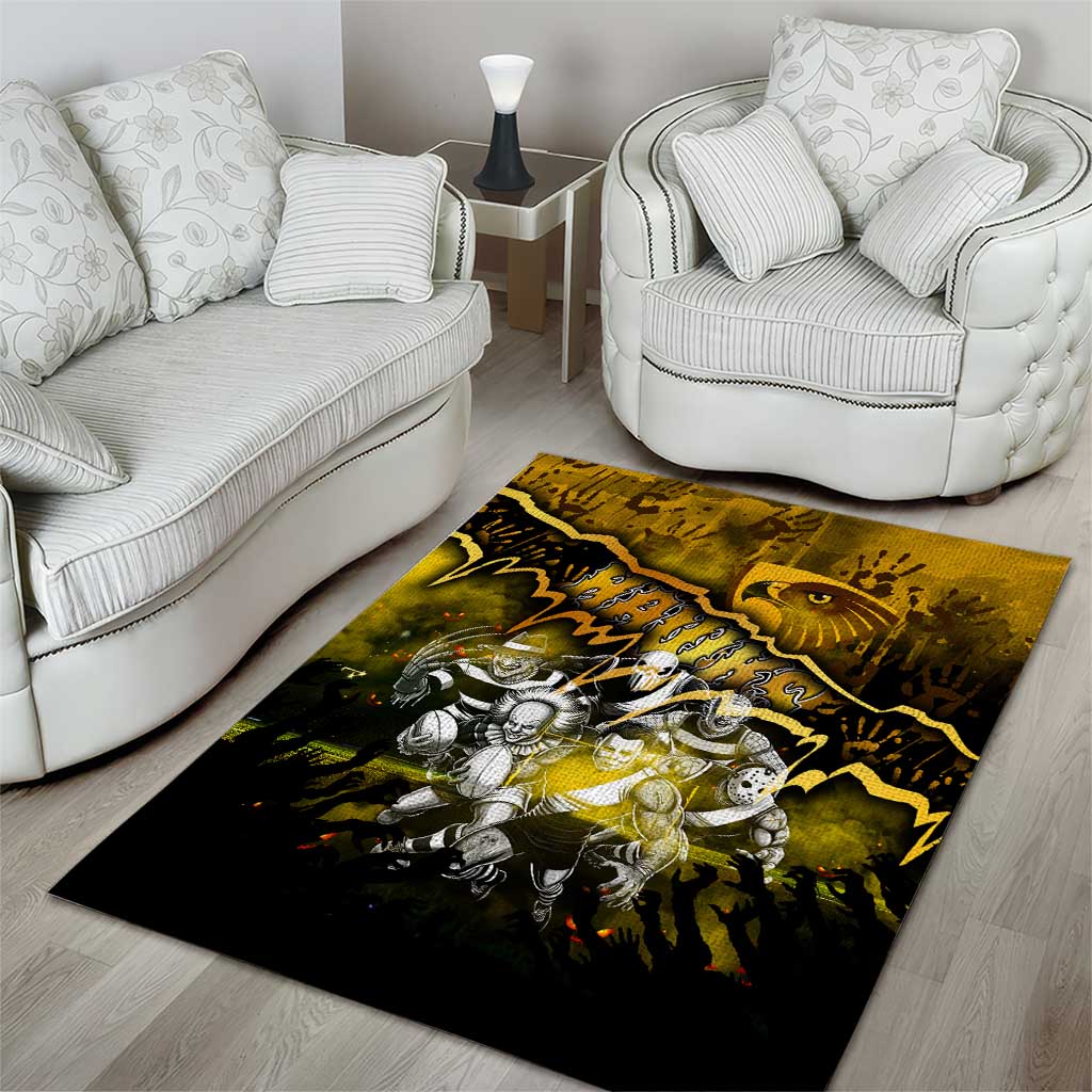 Step Into Horror Domain Hawks Football Area Rug Halloween Horror Movie Characters - Aussie Hoodie