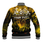 Step Into Horror Domain Hawks Football Baseball Jacket Halloween Horror Movie Characters - Aussie Hoodie