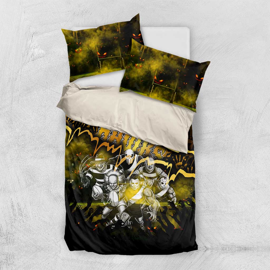 Step Into Horror Domain Hawks Football Bedding Set Halloween Horror Movie Characters - Aussie Hoodie