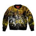 Step Into Horror Domain Hawks Football Bomber Jacket Halloween Horror Movie Characters - Aussie Hoodie