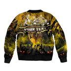 Step Into Horror Domain Hawks Football Bomber Jacket Halloween Horror Movie Characters - Aussie Hoodie