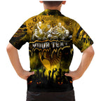 Step Into Horror Domain Hawks Football Family Matching Mermaid Dress and Hawaiian Shirt Halloween Horror Movie Characters - Aussie Hoodie