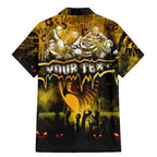 Step Into Horror Domain Hawks Football Family Matching Mermaid Dress and Hawaiian Shirt Halloween Horror Movie Characters - Aussie Hoodie