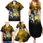 Step Into Horror Domain Hawks Football Family Matching Summer Maxi Dress and Hawaiian Shirt Halloween Horror Movie Characters - Aussie Hoodie