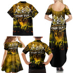 Step Into Horror Domain Hawks Football Family Matching Summer Maxi Dress and Hawaiian Shirt Halloween Horror Movie Characters - Aussie Hoodie