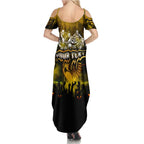 Step Into Horror Domain Hawks Football Family Matching Summer Maxi Dress and Hawaiian Shirt Halloween Horror Movie Characters - Aussie Hoodie