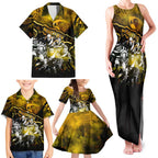 Step Into Horror Domain Hawks Football Family Matching Tank Maxi Dress and Hawaiian Shirt Halloween Horror Movie Characters - Aussie Hoodie
