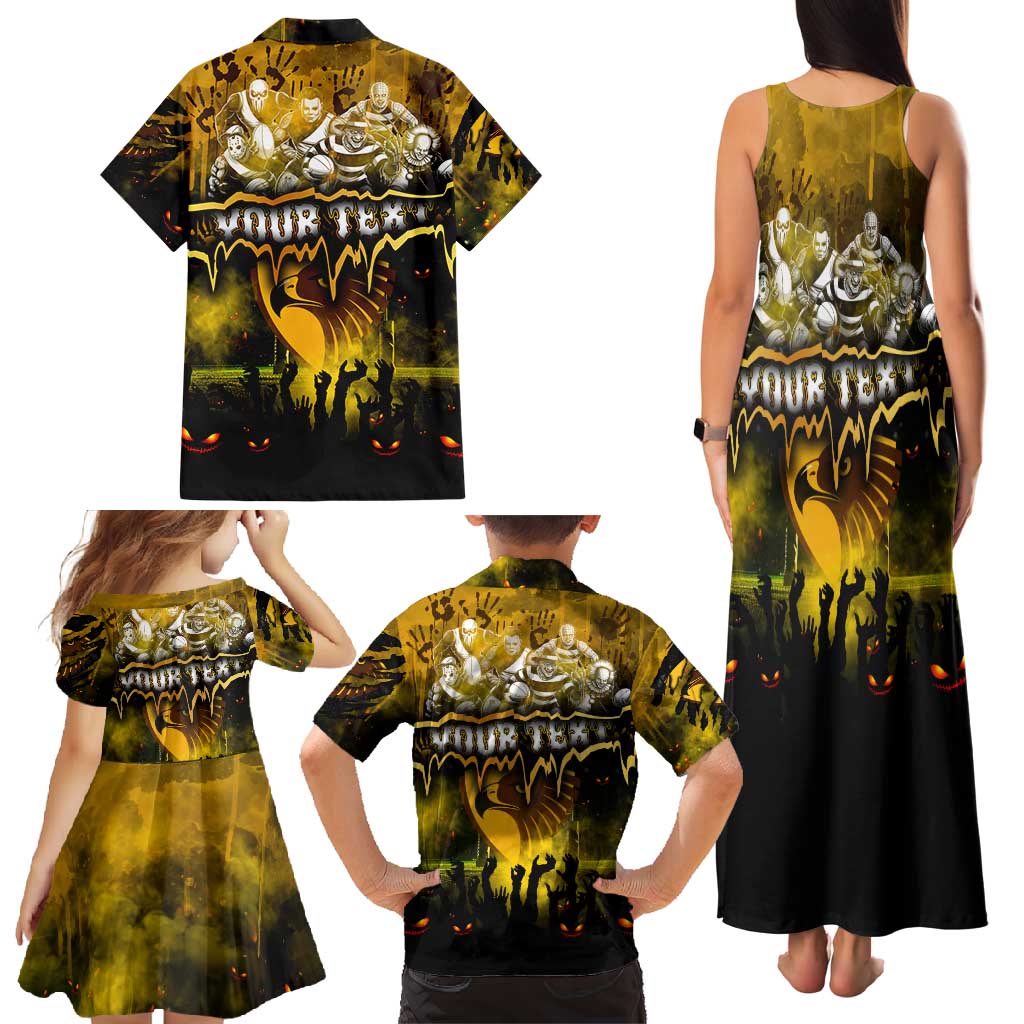 Step Into Horror Domain Hawks Football Family Matching Tank Maxi Dress and Hawaiian Shirt Halloween Horror Movie Characters - Aussie Hoodie