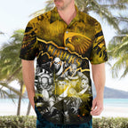 Step Into Horror Domain Hawks Football Hawaiian Shirt Halloween Horror Movie Characters - Aussie Hoodie