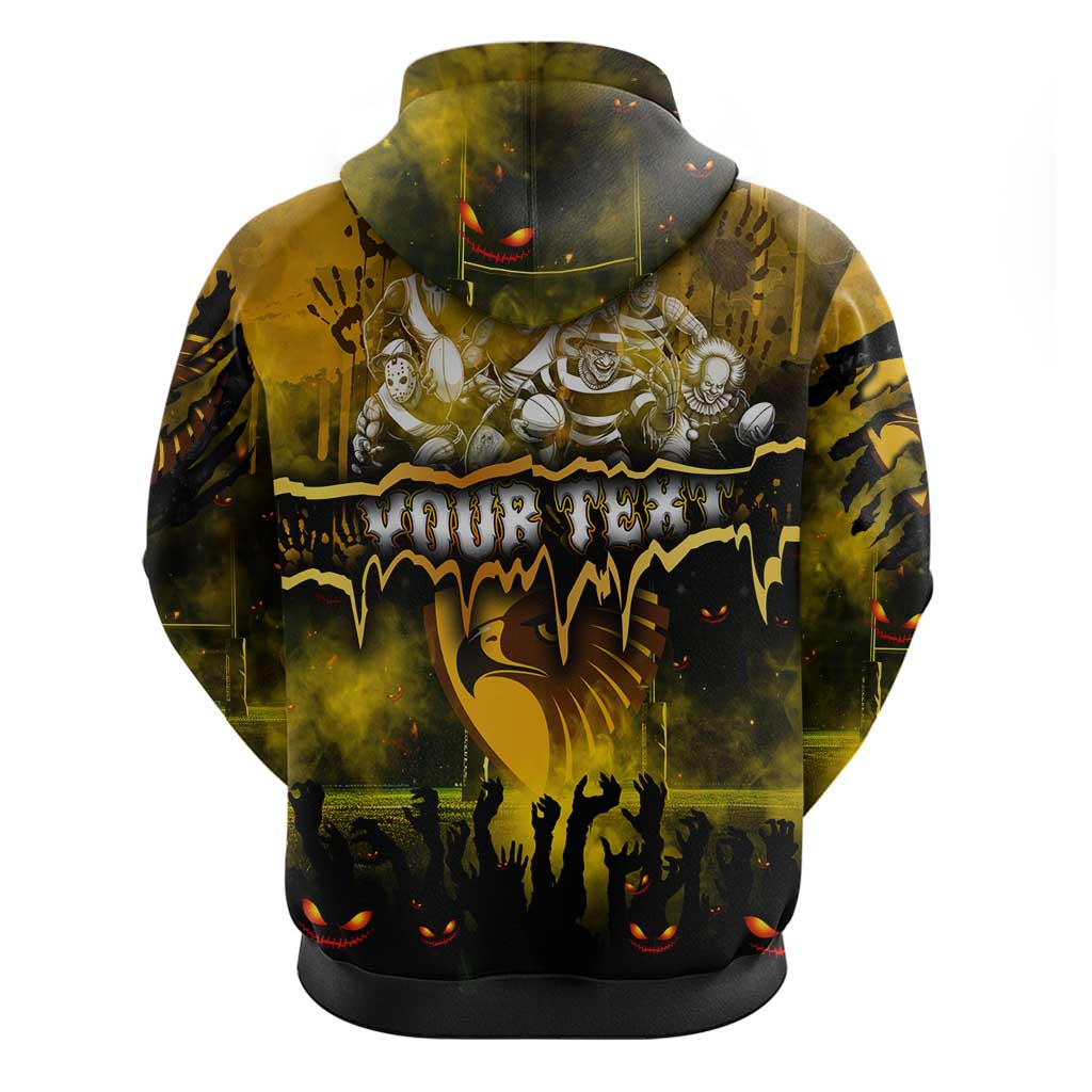 Step Into Horror Domain Hawks Football Hoodie Halloween Horror Movie Characters - Aussie Hoodie