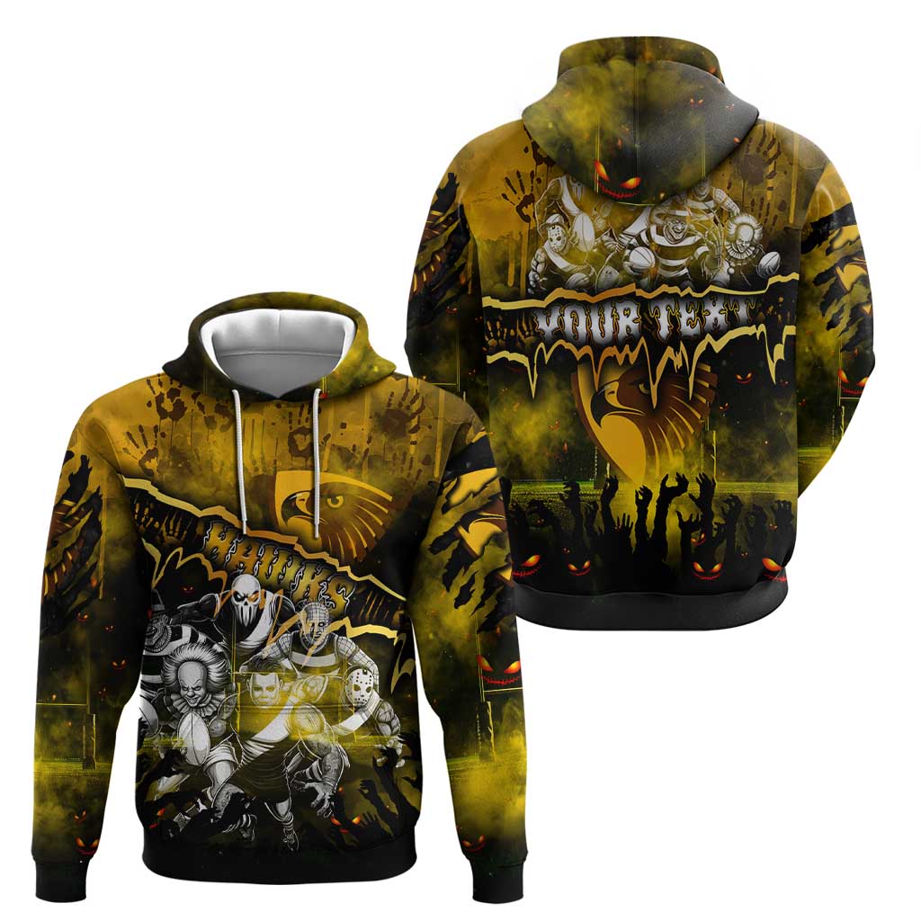 Step Into Horror Domain Hawks Football Hoodie Halloween Horror Movie Characters - Aussie Hoodie