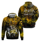Step Into Horror Domain Hawks Football Hoodie Halloween Horror Movie Characters - Aussie Hoodie