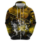 Step Into Horror Domain Hawks Football Hoodie Halloween Horror Movie Characters - Aussie Hoodie