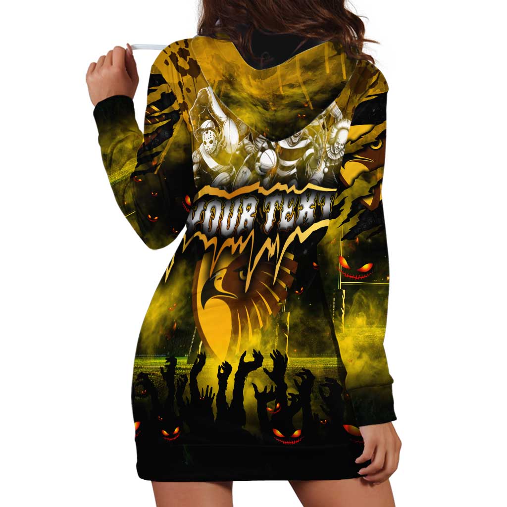 Step Into Horror Domain Hawks Football Hoodie Dress Halloween Horror Movie Characters - Aussie Hoodie