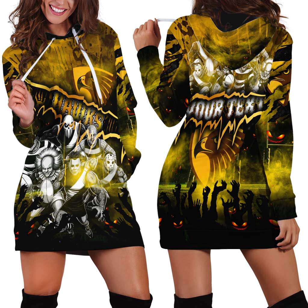 Step Into Horror Domain Hawks Football Hoodie Dress Halloween Horror Movie Characters - Aussie Hoodie