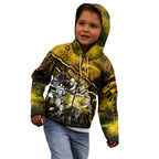 Step Into Horror Domain Hawks Football Kid Hoodie Halloween Horror Movie Characters - Aussie Hoodie